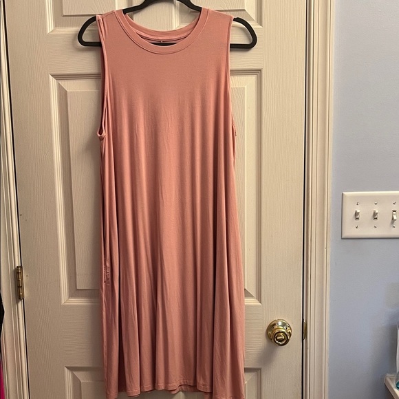 Women’s Time and Tru Sleeveless Blush Midi Dress XL - Picture 1 of 5